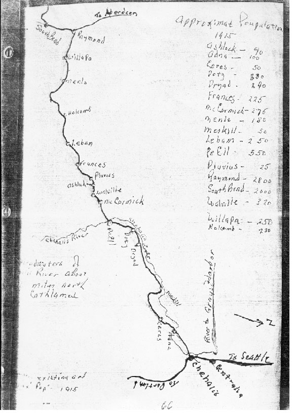 1915 Logging Camps map