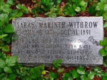 Sarah Withrow's gravestone