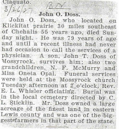 John Doss Obituary