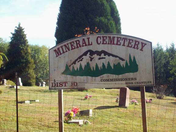 Mineral Cemetery Sign